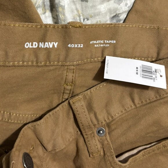 Old Navy Built-In Flex Khaki Pants Men’s 40x32 Athletic Taper Chino Straight Leg - Picture 5 of 5